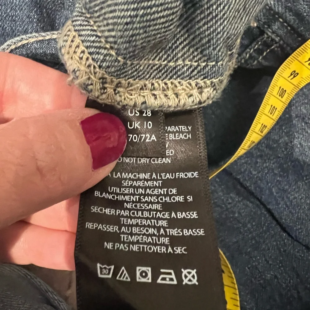 BDG Jeans Women's 28 High Rise Baggy Cargo Carpenter Stritch Medium Wash Denim - Picture 13 of 14